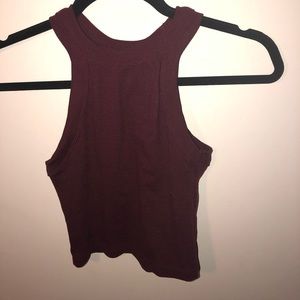 Burgundy crop top